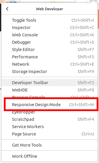 Firefoxレスポンシブデザインモード